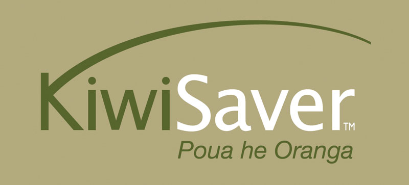KiwiSaver Poua he Oranga - Green and white text on stone background